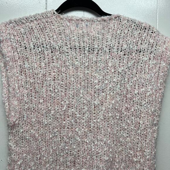 Designed by Deans Vintage Silk Blend Pink Women's Vest Size Medium Chunky Knit - Picture 6 of 10
